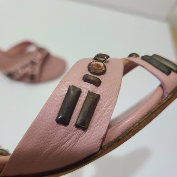 MIU MIU BLUSH PINK RHINESTONE HEELS..SIZE 38 - Picture 7 of 10